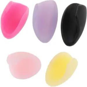 지아유이 플루트 관악기용 엄지 받침대 쿠션 소프트 실리콘 핑거 커버 블랙 퍼플 핑크 옐로우 로즈