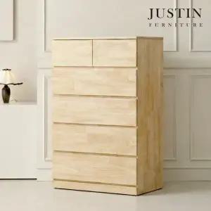[저스틴퍼니처]포레노 러버우드 원목 5단 서랍장(800)