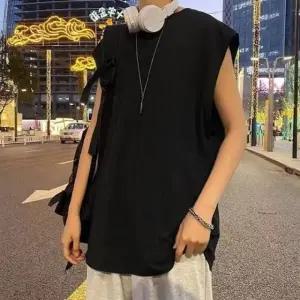 남성 오버핏 티셔츠 여름 레이어드용 무지 디자인