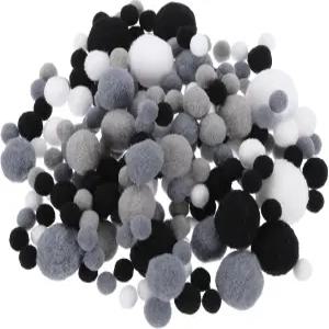 메카닉시 폼 펠트 볼 원단 1-3cm 10-30mm 블랙 그레이 화이트 가정용 공예 프로젝트 DIY 팩 130개