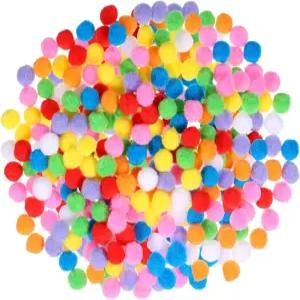200피스 폼폼 공예품 1인치 부드럽고 푹신한 DIY 예술품 공예 프로젝트용 볼 홈 데코레이션(멀티컬러 벌크)