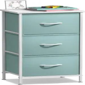 서랍 3개가 있는 소버스 나이트스탠드 - 가정용 침대 옆 가구 및 액센트 엔드 테이블 상자 침실 액세서리