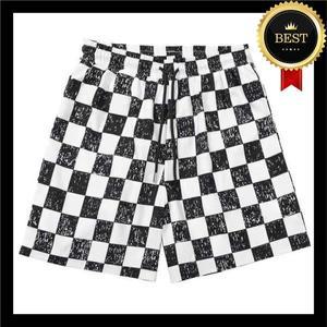 핫셀링 맞춤형 체크무늬 남성 캐주얼 힙합 비치 반바지 패션 트렌드 디자인 빠른 건조 모토