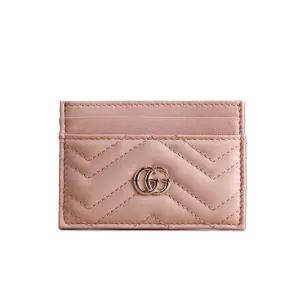 [명품] 마틀라세 여성 카드홀더 핑크베이지 라이트골드 443127 AAFAX 5753