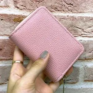 [하프클럽/]카드지갑 카드홀더 아코디언 지퍼형 핑크