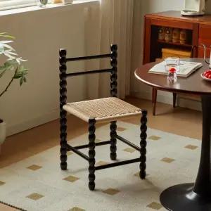 라탄 의자 블랙 북유럽 체어 인테리어 카페 기은세