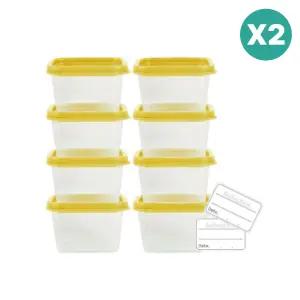 베베락 엘파 유아식기 소분 용기 120ml 머스타드 16P BNA