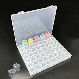 네일아트 파츠 스톤등 개별보관형 56p 투명 케이스-WFHTUNV