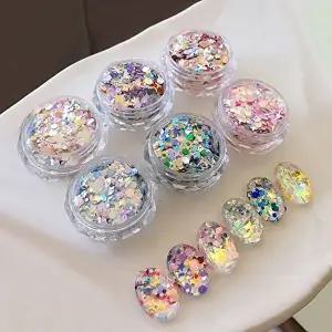 네일아트 달콤 영롱한 여리여리 혼합글리터 6종세트-WFHTUSK