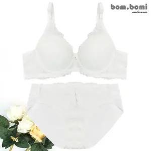 [봄보미] 프리지아 볼륨 레이스 브라팬티2종세트/화이트