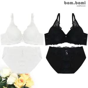 [봄보미] 유리엘 레이스 볼륨 ABC컵 브라팬티 4종세트