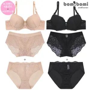 [봄보미] 브레다 레이스 볼륨업 브라팬티4종+서브팬티2종세트
