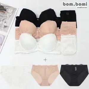 [봄보미] 댈러스 레이스 볼륨업 브라팬티9종세트