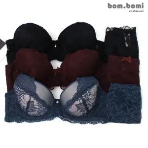 [봄보미] 샤이 볼륨 레이스 브라팬티 6종세트