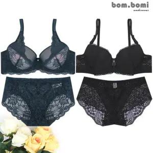 [봄보미] 데이빈 자수 레이스 볼륨 ABC컵 브라팬티 4종세트