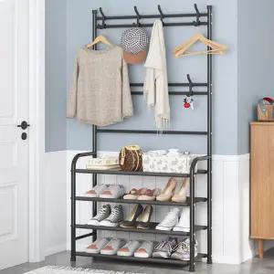 TLB 아이론 스탠드 옷걸이 행거 스텐 드옷 선반일체형 드형 형걸이 인테리어 소품