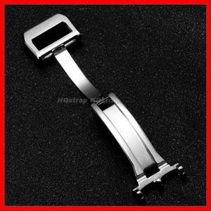 IWC 18mm 금속 접이식 버클 나일론 고무 가죽 시계 밴드 배포 교체 버튼 용 솔리드 스테인레스 스틸 걸쇠