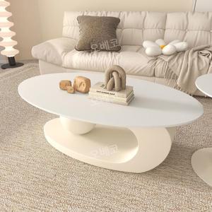 좌식형 타원형 인테리어 소파형 대리석 거실 세라믹쇼파테이블