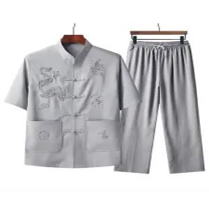 중년남성 여름 계량 바지세트 면마 한복(1)