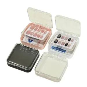 네일아트 투명 2단 수제 네일팁 멀티 보관 케이스 4종-WFHTQRN