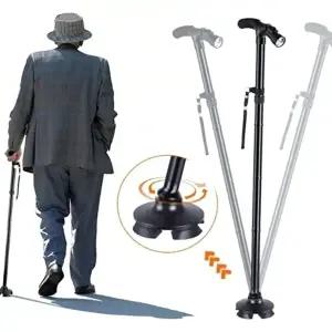 고품질 잔솔 접이식 노인지팡이 어르신 할머니 네발 4발 사발 휠체어 지팡이 요실금팬티 목욕의자 WFHW1TR