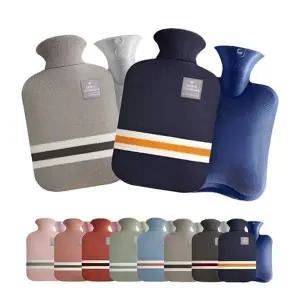 고품질 온수팩 찜질팩 보온 보냉 휴대용 니트 물주머니 2L 시력검...