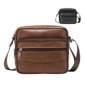 [블루마운트]11018 블루마운트 캐주얼 소가죽 남성 미니 크로스백