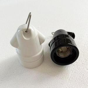 호환 E27 세라믹 전구 램프 홀더 화이트 블랙 컬러 도자기 소켓 펜던트 조명기구