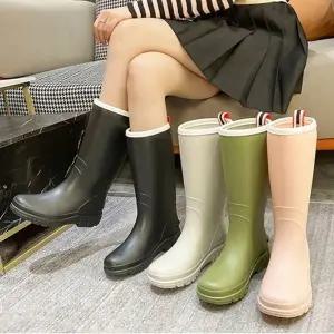장목 롱 파스텔 장화 예쁜 레인부츠 여자 작업화 말랑