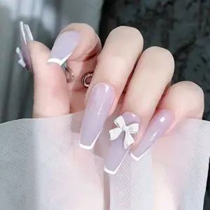 네일파츠 리본 블랙화이트 셀프 젤네일재료-WFHZXH3