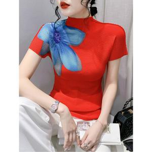 여성 라인 댄스상의 댄스스포츠 라틴 바 방송 사교 댄스티셔츠