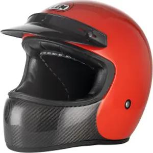 LEM 레트로 모터사이클 헬멧 카본 파이버 남성 할리 모델용 풀페이스 DOT 크루저 빈티지 교체 가능한