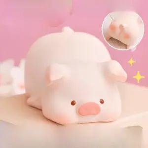 돼지 무드등 귀여운 타이머 크리스마스 장식품 터치식