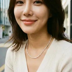 실버 눈꽃 팡파르팡파르 목걸이 팔찌 이태리 체인 김고은 실버925 plating 초커 여성 써지컬 써지컬스틸