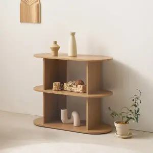 (무료배송) 치크 라운드 감성 2단선반 수납 책장 거실장 IF5106