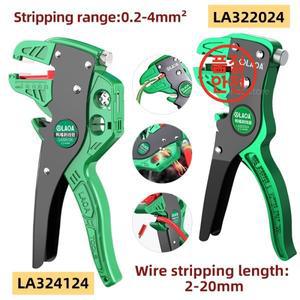 LAOA 와이어 스트리퍼 도구 케이블 절단 니퍼 조정 가능한 전기공 펜치 322024 플랫 Duckbill