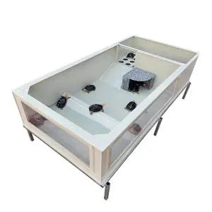 거북이 사육장 아크릴 수족관 반수생 오픈형 어항 풀세트