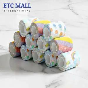이티씨몰 자가점착 밴드 5cm 압박붕대 패턴 무늬 3종 스크류 그레이시 쓰리도트 유토피아 10+2