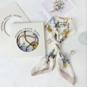 스카프 인기 쁘띠 여름 실크 감성 목스카프 선물포장 WFJ32IH