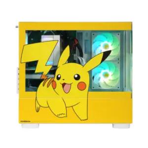 주연테크 포켓몬 피카츄 미니타워 강화유리 PC 케이스 BNS