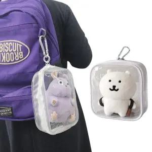 10cm 15cm 20cm 인형 투명파우치 비닐파우치 라부부 솜 가챠 키링 누이구루미 수납