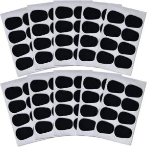 McAjnsu 80개 0.8mm 식품 등급 실리콘 색소폰 및 클라리넷 마우스피스 쿠션 - 알토/테너 색소폰용 블랙