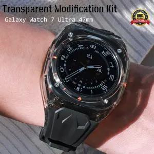 삼성 갤럭시 워치 7 울트라 47mm용 모드 키트 스트랩케이스 갤럭시 워치 울트라 남성용 스포츠 실리콘 루프