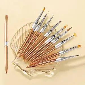 네일아트 고급 전문 네일브러쉬 + 브러쉬캡 15종 단품-WFI176F