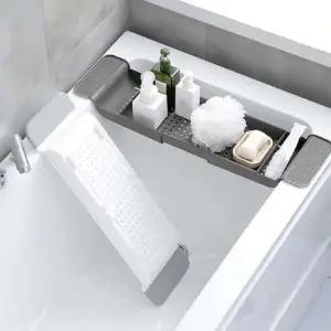 현이몰 반신욕 욕조 길이조절 트레이 물놀이 장난감 선반 장난감정리함 욕조트레이 욕실트레이