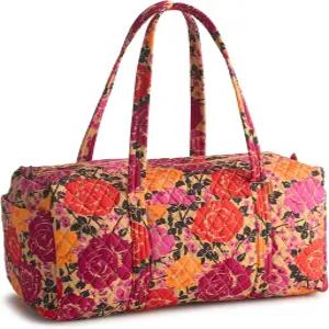 베라 브래들리 여성용 프리미엄 코튼 오리지널 더플백