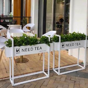 철제 화분 파티션 가림막 책장 호두 도서관 목재 80 긴화분 80x29x110cm 다이