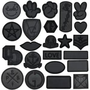 자수 구멍 수선 패치 패딩 스티커 옷 셀프 접착식 자켓