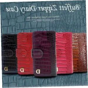 갤럭시 A25 5G 버핏 지퍼 다이어리 케이스 악어무늬 가죽 카드포켓 휴대폰 지갑