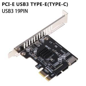 PCI-E to USB 3.0 확장 카드, C타입 전면 패널 마운트 어댑터용 19/20 핀 헤더, 5Gpbs, 익스프레스